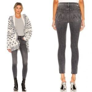MOTHER Charcoal Skinny Jeans